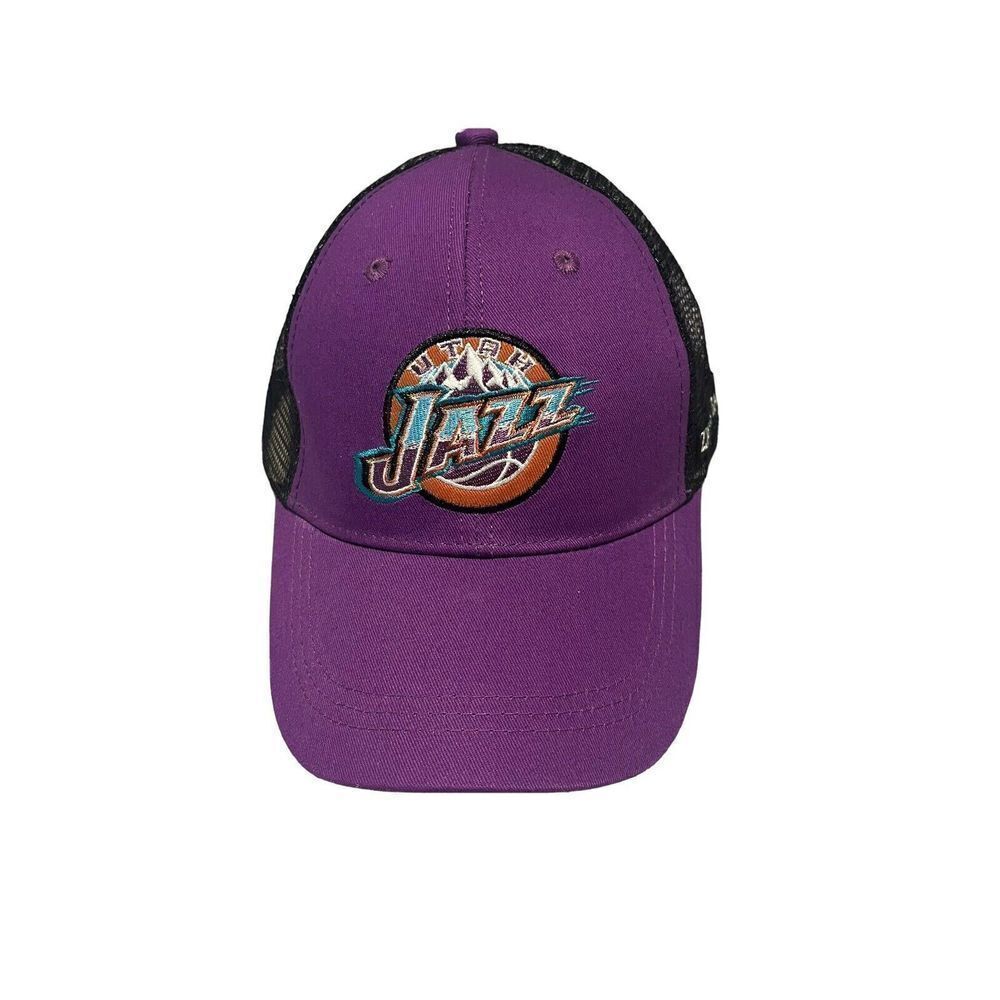Utah Jazz Hat Cap Snapback NBA Purple Black Embroidered Adjustable